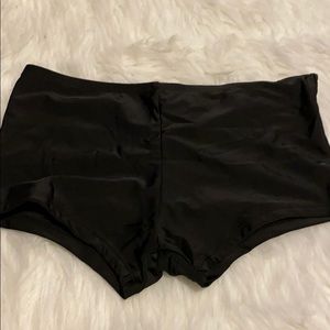 Black swim shorts